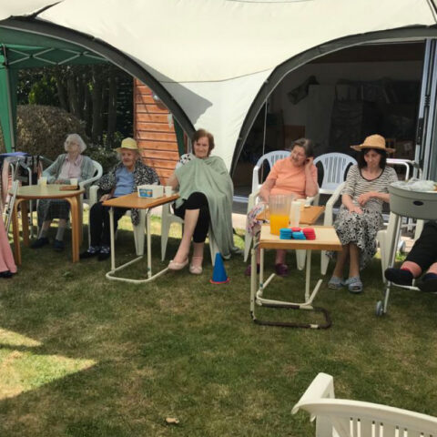 Residents enjoying a summers day