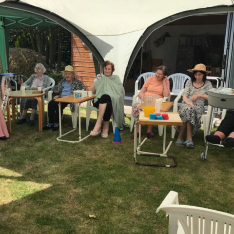 Residents in garden